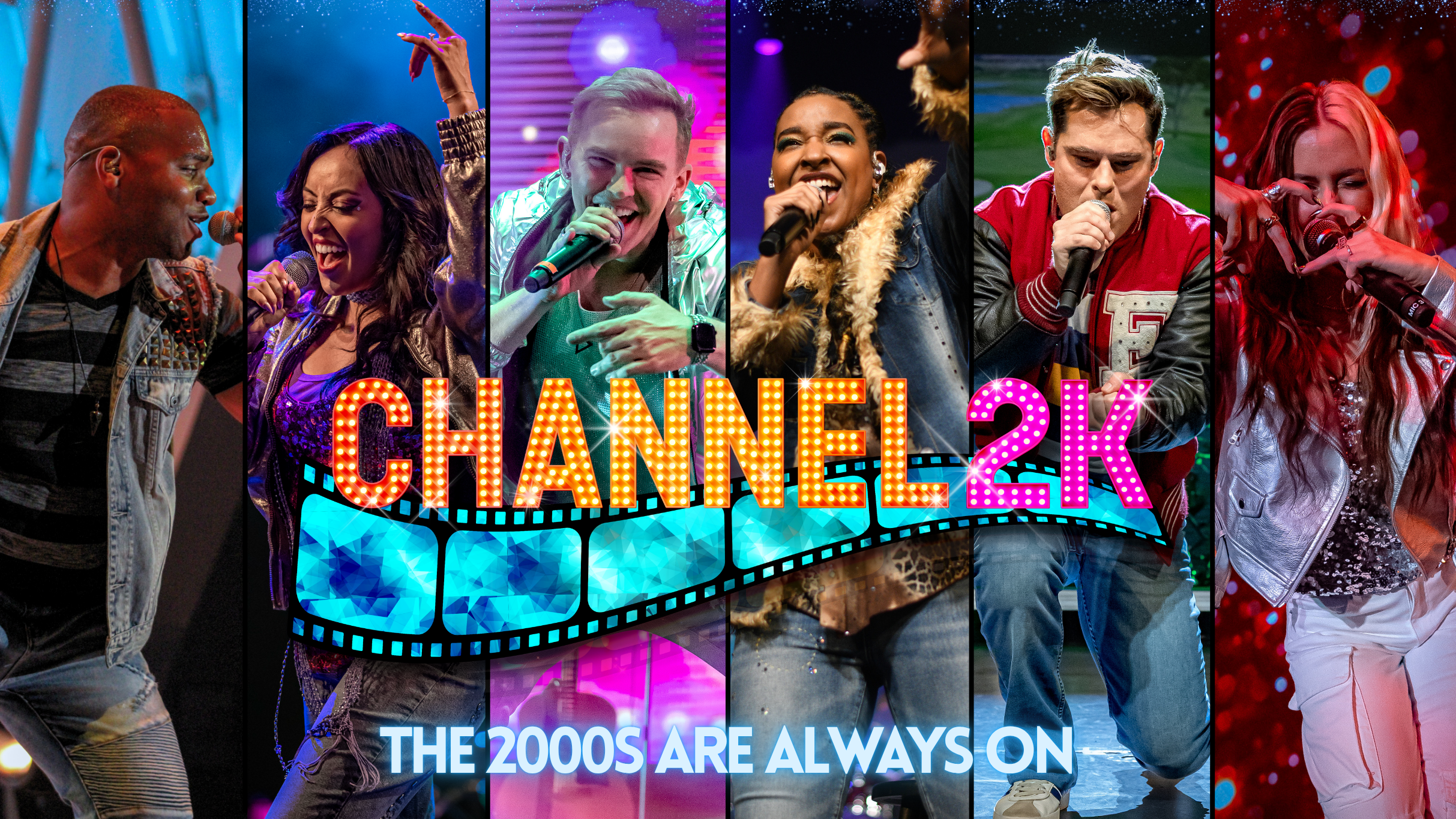 6 Singers with the Channel 2K logo in front